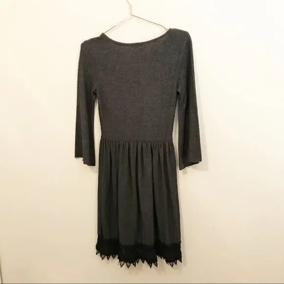 Francesca’s Alya boho long sleeve dress with tassel and crochet lace trim - Picture 9 of 9